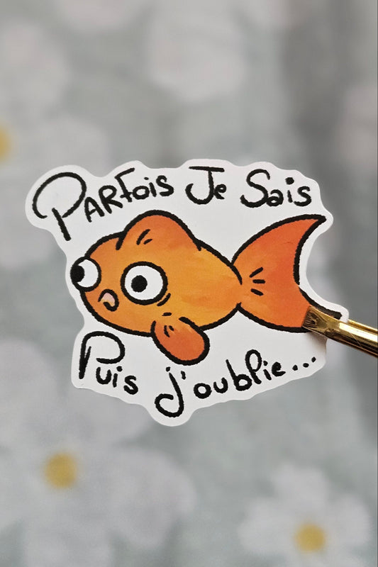Sticker "Parfois Je Sais, Puis J'oublie…"